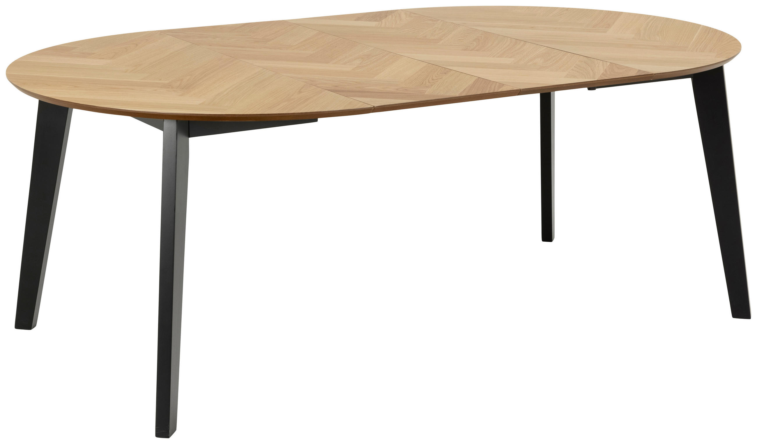 MASĂ din lemn, material pe bază de lemn 120/120/74,5 cm   - culoare lemn stejar/negru, Trend, lemn/material pe bază de lemn (120/120/74,5cm) - MID.YOU
