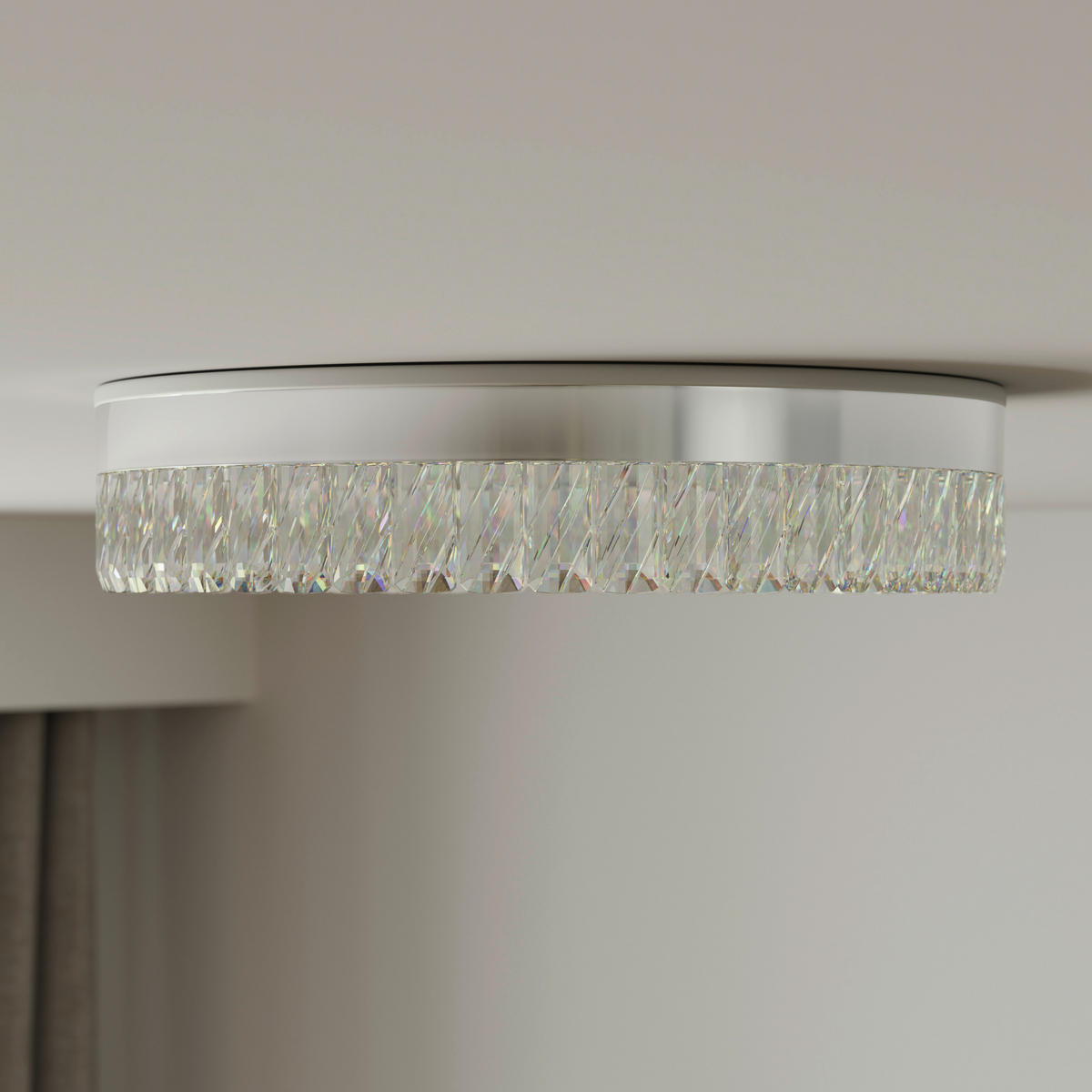 LED-DECKENLEUCHTE Bunda 40/11 cm  - Klar, Design, Glas/Kunststoff (40/11cm) - Glandor