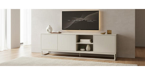 LOWBOARD  in 160/56/30 cm  - Kaschmir, Design, Holzwerkstoff/Metall (160/56/30cm) - Xora