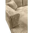 ECKSOFA Beige Cord  - Beige/Schwarz, MODERN, Holz/Textil (208/322cm) - Carryhome