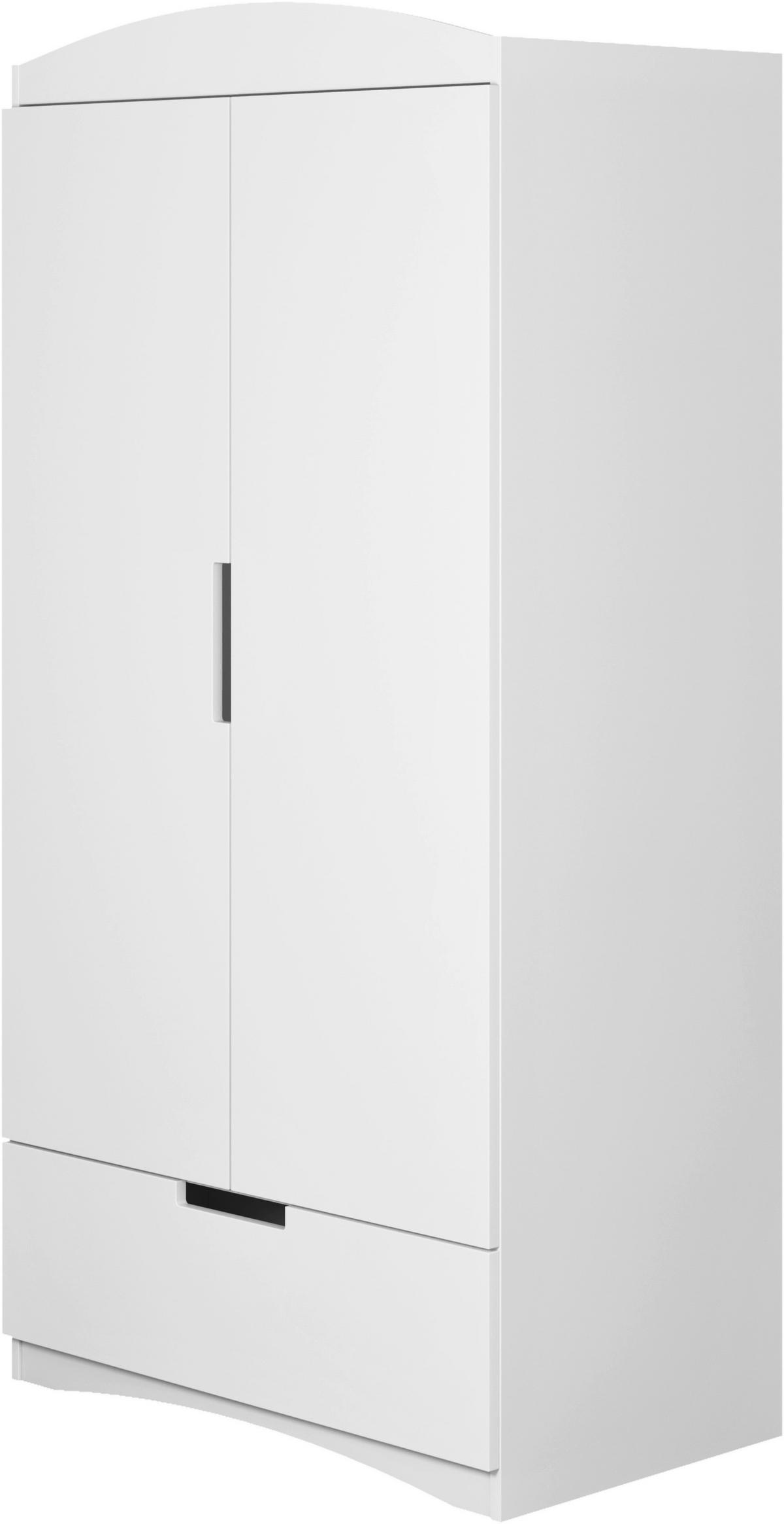 KINDERKLEIDERSCHRANK - Weiß, MODERN, Holzwerkstoff (90/183,5/52cm) - MID.YOU