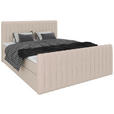 BOXBETT 160/200 cm  in Creme  - Creme/Schwarz, Basics, Kunststoff/Textil (160/200cm) - Carryhome