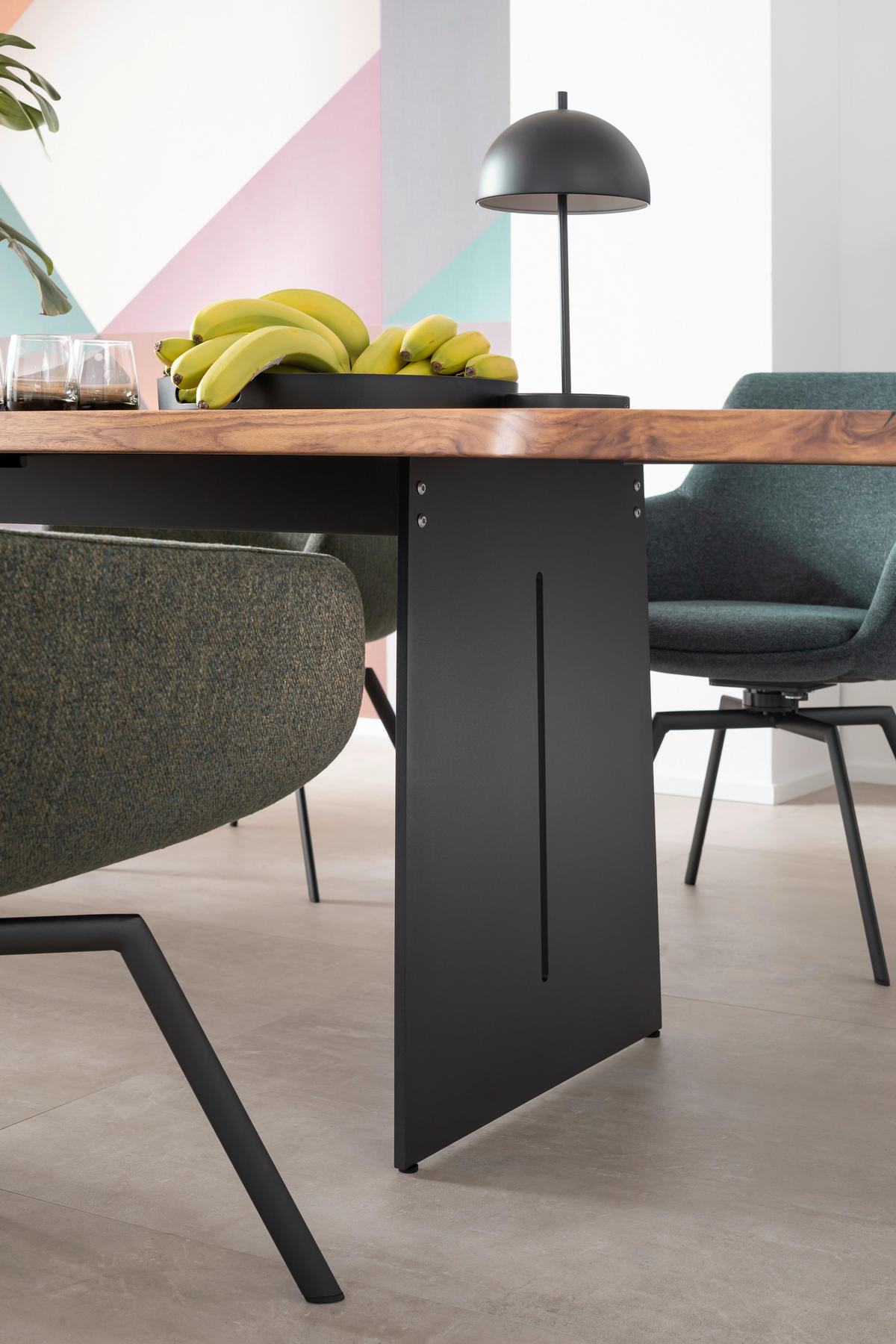 ESSTISCH in Holz, Metall 250/110/75 cm  - Eichefarben/Anthrazit, Design, Holz/Metall (250/110/75cm) - Schöner Wohnen