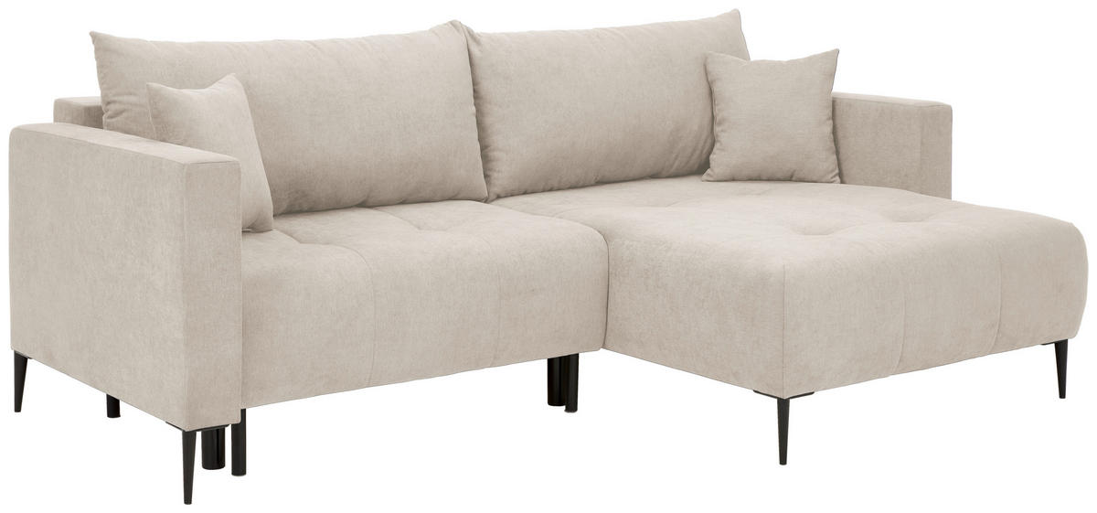 KUTNA GARNITURA tekstil  bež   - bež/crna, Konvencionalno, tekstil/metal (226/155cm) - Carryhome