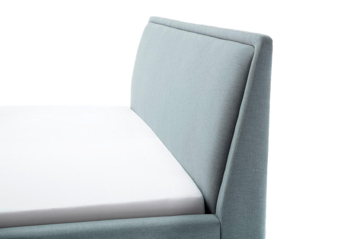 POLSTERBETT 140/200 cm  in Hellblau  - Schwarz/Hellblau, KONVENTIONELL, Holz/Textil (140/200cm) - Livetastic