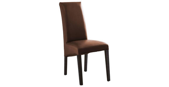 STUHL Lederlook Braun, Buche Kolonial - Buche Kolonial/Braun, KONVENTIONELL, Holz/Textil (47/102/57cm) - Carryhome