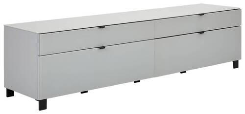 TV-ELEMENT - Hellgrau/Schwarz, Design, Glas/Holzwerkstoff (219,9/57/52,5cm) - Hom`in