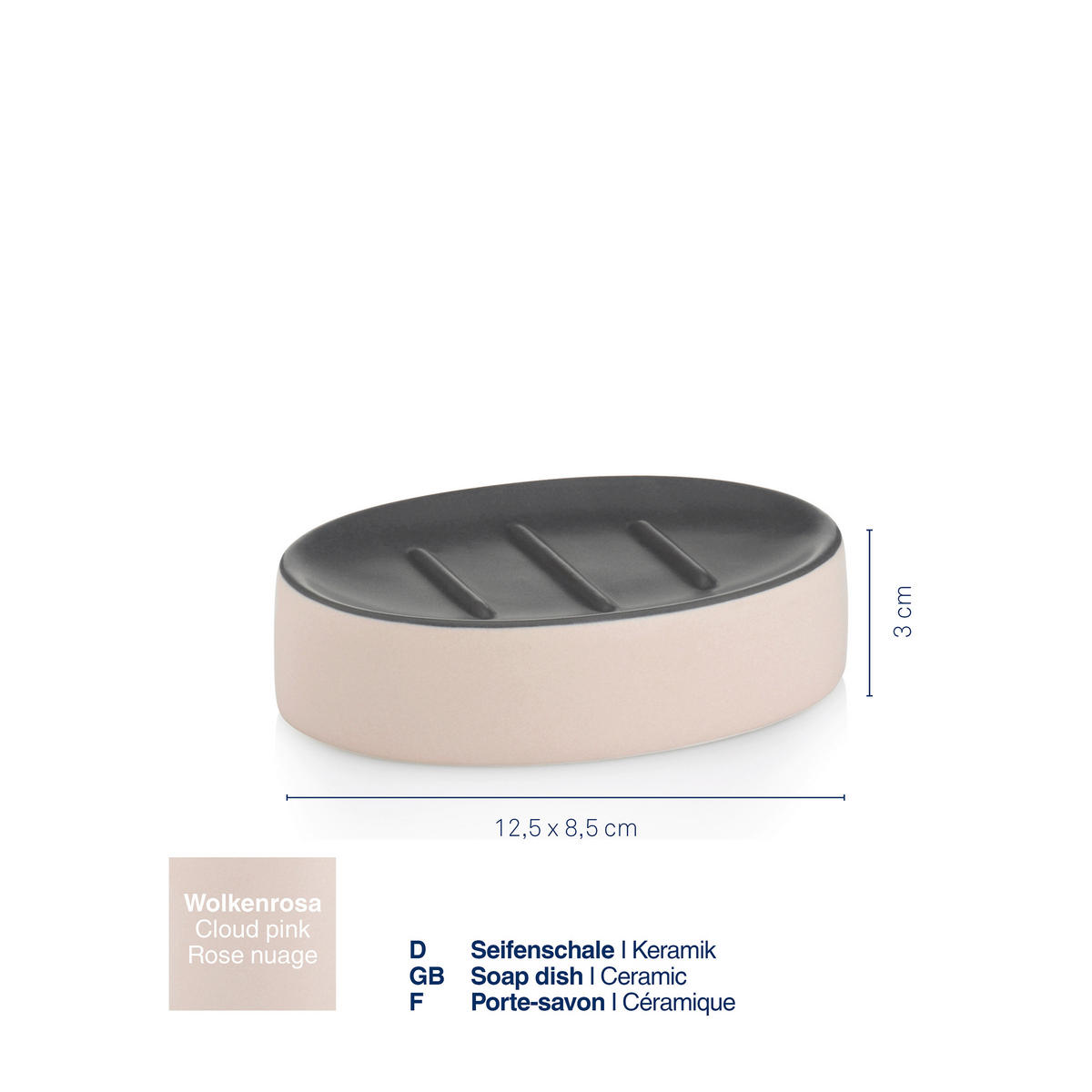 SEIFENSCHALE - Basics, Keramik (12,5/8,5/3cm) - Kela
