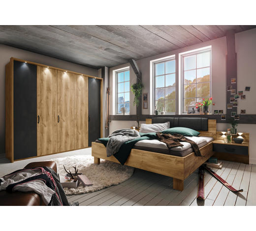 SCHLAFZIMMER Eichefarben, Schieferfarben SCHLAFZIMMER Eichefarben, Schieferfarben