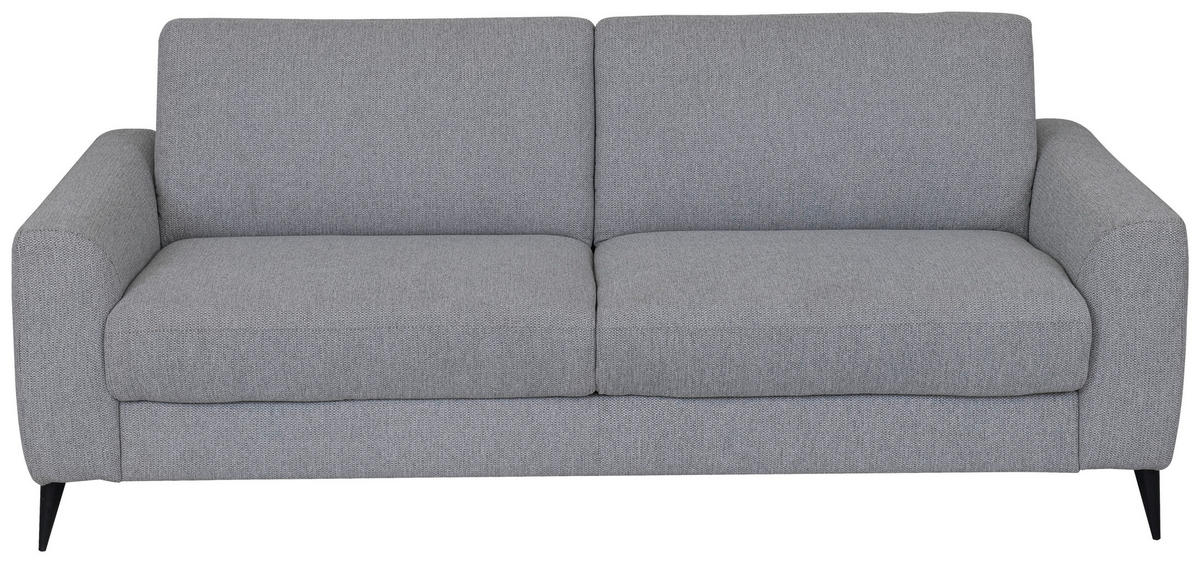 SCHLAFSOFA Webstoff Grau  - Schwarz/Grau, MODERN, Textil/Metall (219/92/101cm) - Livetastic