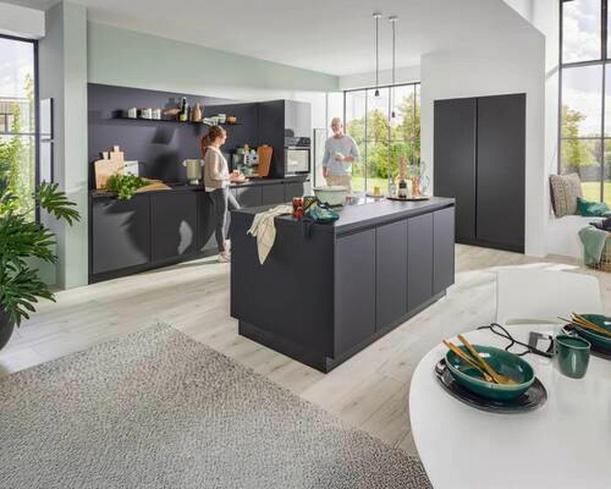 EINBAUKÜCHE   - Schwarz, Design, Holzwerkstoff - Dieter Knoll