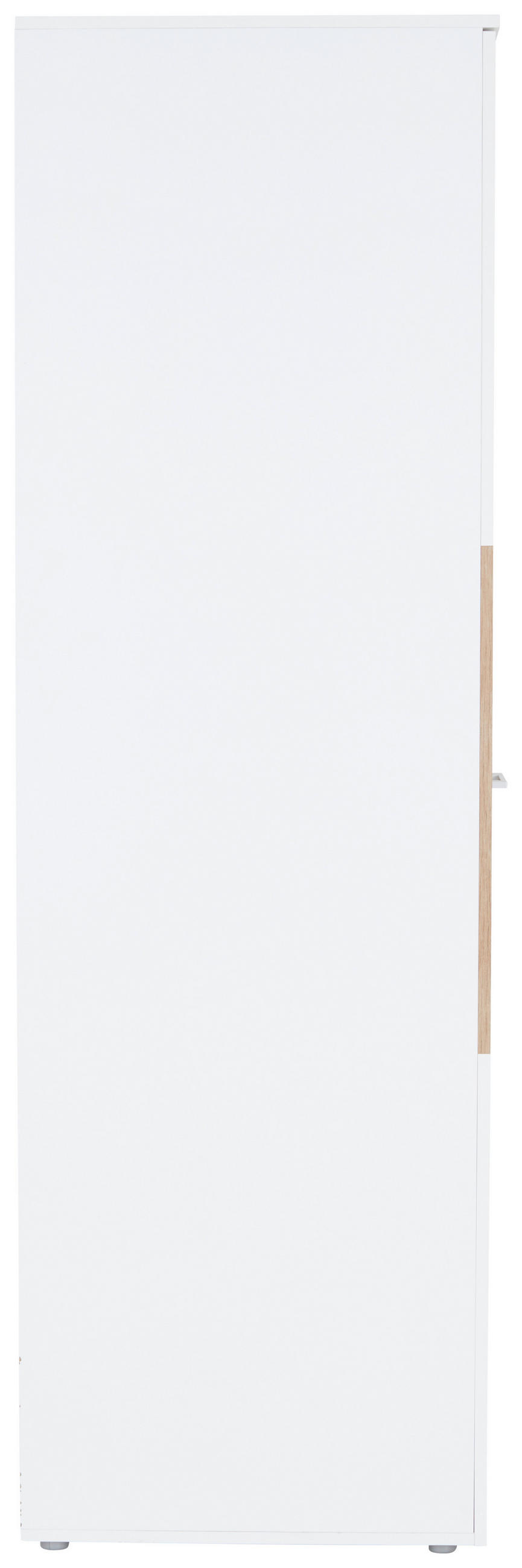 KLEIDERSCHRANK 135/195/60 cm 3-türig Weiß, Eichefarben  - Eichefarben/Weiß, KONVENTIONELL, Holzwerkstoff/Kunststoff (135/195/60cm) - MID.YOU