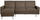 Eckschlafsofa mit Hocker Flachgewebe Sahara  - Chromfarben/Sahara, KONVENTIONELL, Textil/Metall (152/230cm) - Max Winzer