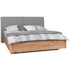 BETT 180/200 cm  in Grau, Eichefarben  - Eichefarben/Grau, KONVENTIONELL, Holz/Textil (180/200cm) - Valnatura