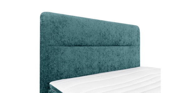 BOXSPRINGBETT 140/200 cm  in Petrol  - Petrol/Schwarz, Design, Textil/Metall (140/200cm) - Esposa