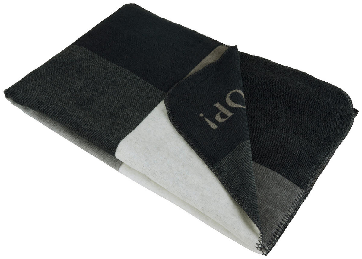 DOMÁCÍ DEKA, bavlna, 150/200 cm - černá/přírodní barvy, Design, textil (150/200cm) - Joop!