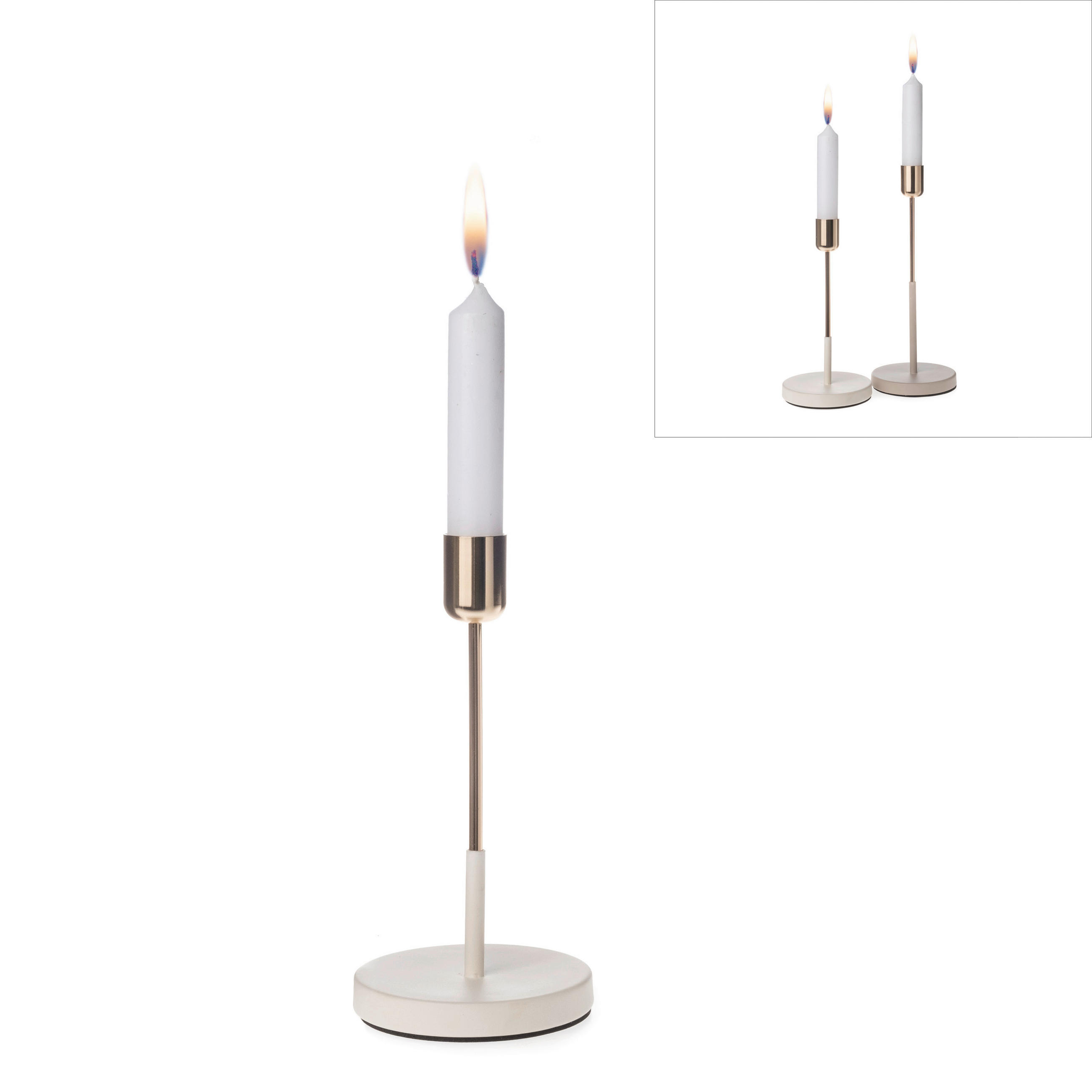 STABKERZENHALTER - Goldfarben, ROMANTIK / LANDHAUS, Metall (9/19/9cm)