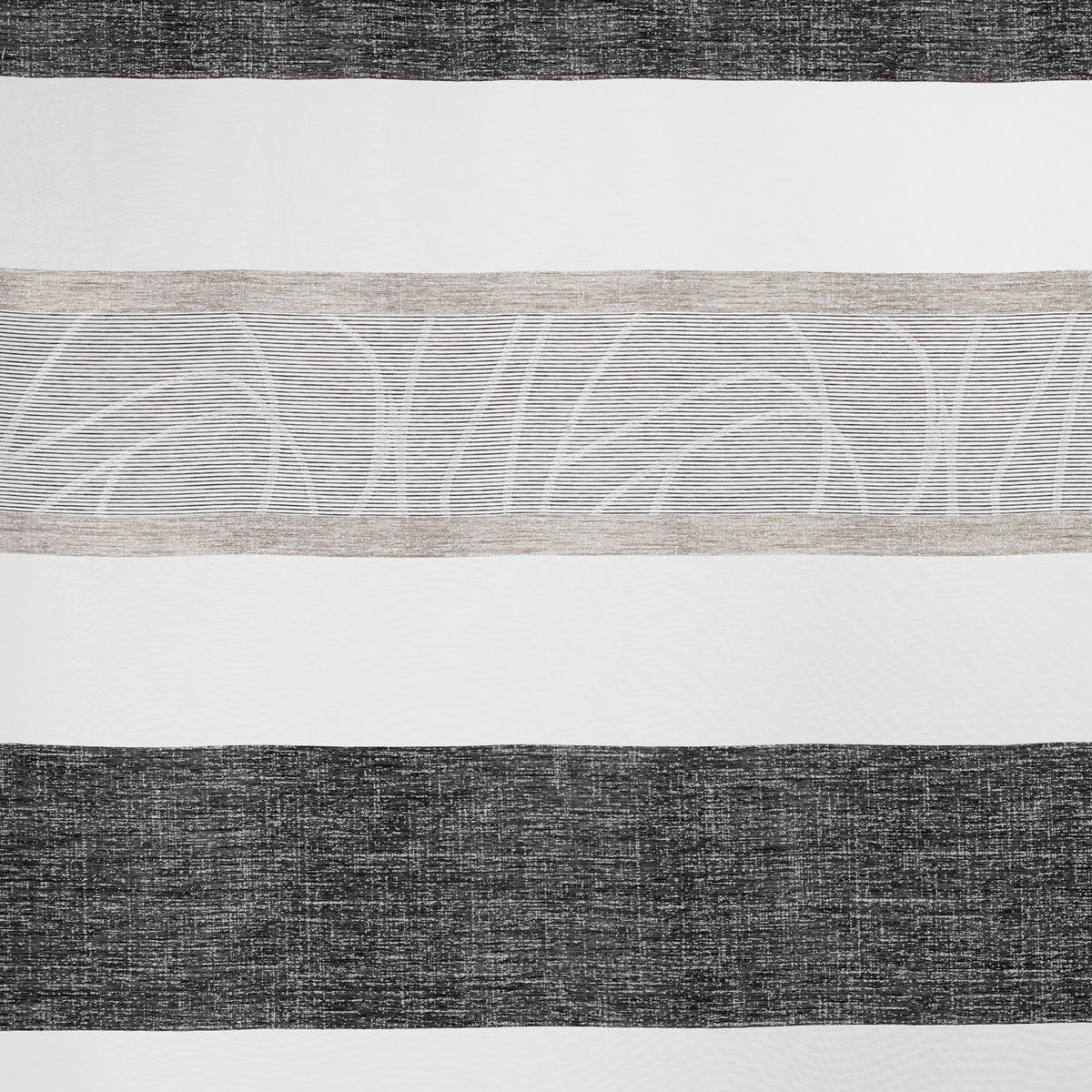 HOTOVÝ ZÁVĚS, průhledné, 135/245 cm - šedá/černá, Konvenční, textil (135/245cm) - Esposa