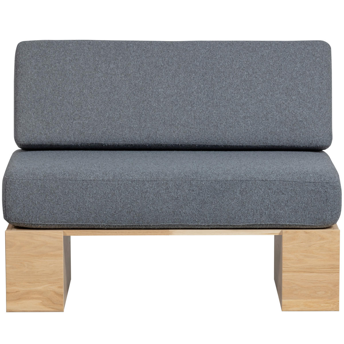 SITZBANK in Holz, Textil Eichefarben, Dunkelgrau  - Eichefarben/Dunkelgrau, MODERN, Holz/Textil (110/84/67cm) - Livetastic