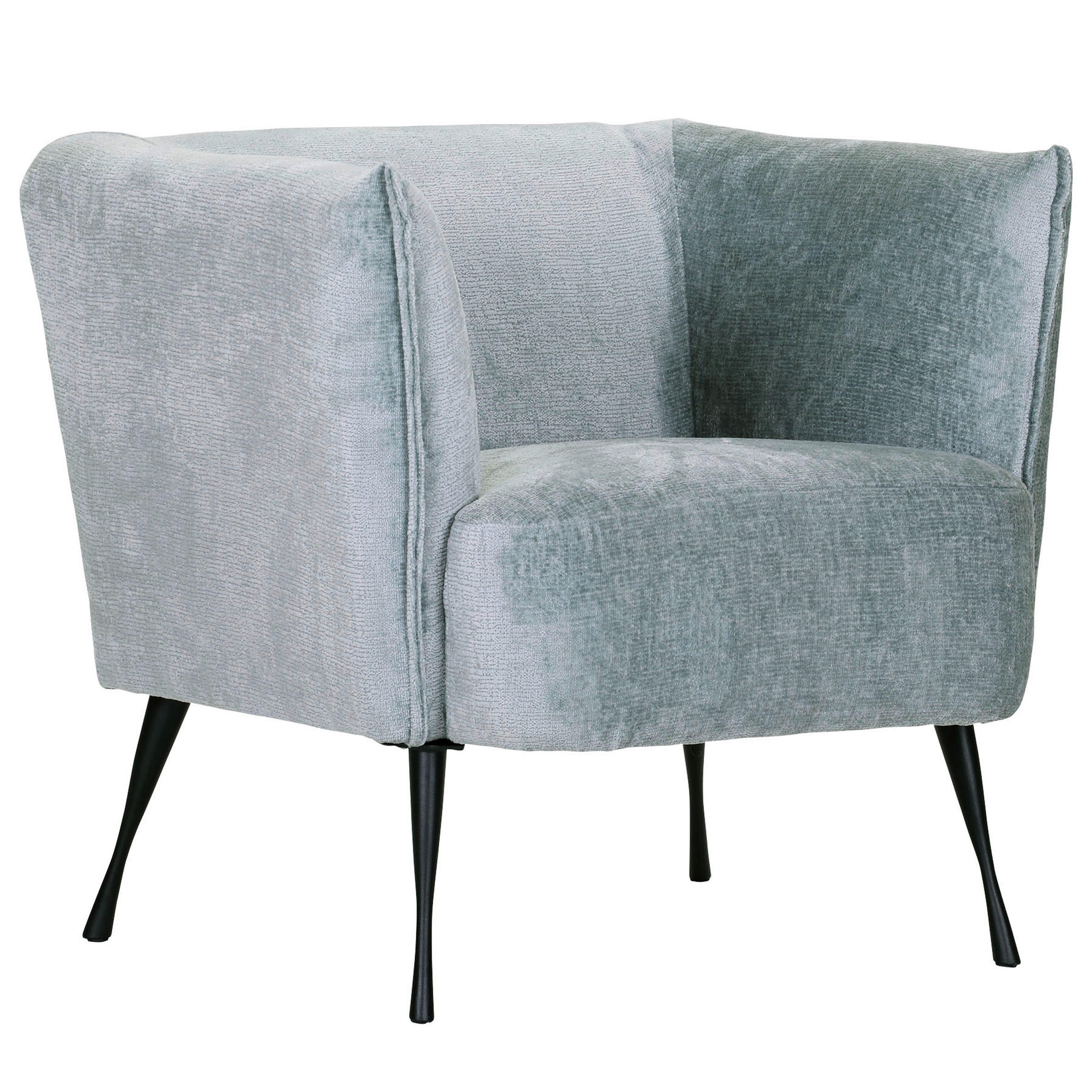 FÅTÖLJ i textil ljusblå  - ljusblå/svart, Design, metall/textil (76/73/76cm) - MID.YOU