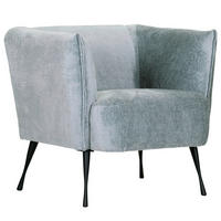 FÅTÖLJ i textil ljusblå  - ljusblå/svart, Design, metall/textil (76/73/76cm) - MID.YOU