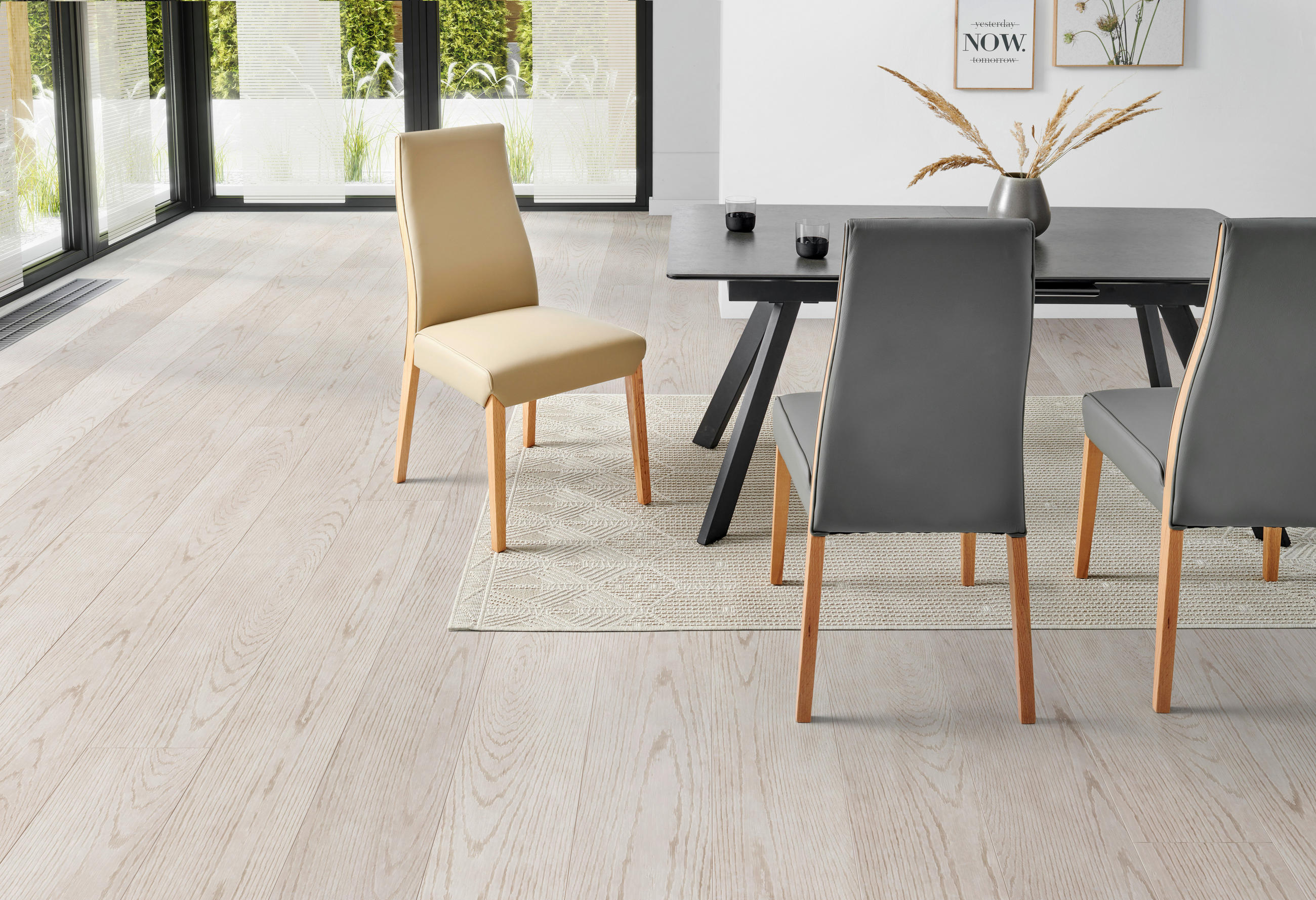 STUHL  in Echtleder pigmentiert  - Konventionell, Leder/Holz (47/104/61cm) - Livetastic