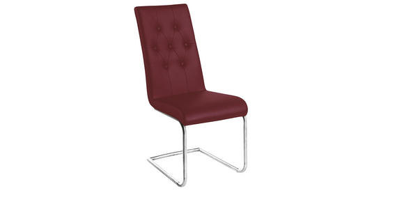SCHWINGSTUHL in Metall, Textil Chromfarben, Rot - Chromfarben/Beige, Design, Textil/Metall (45/103/53cm) - Dieter Knoll