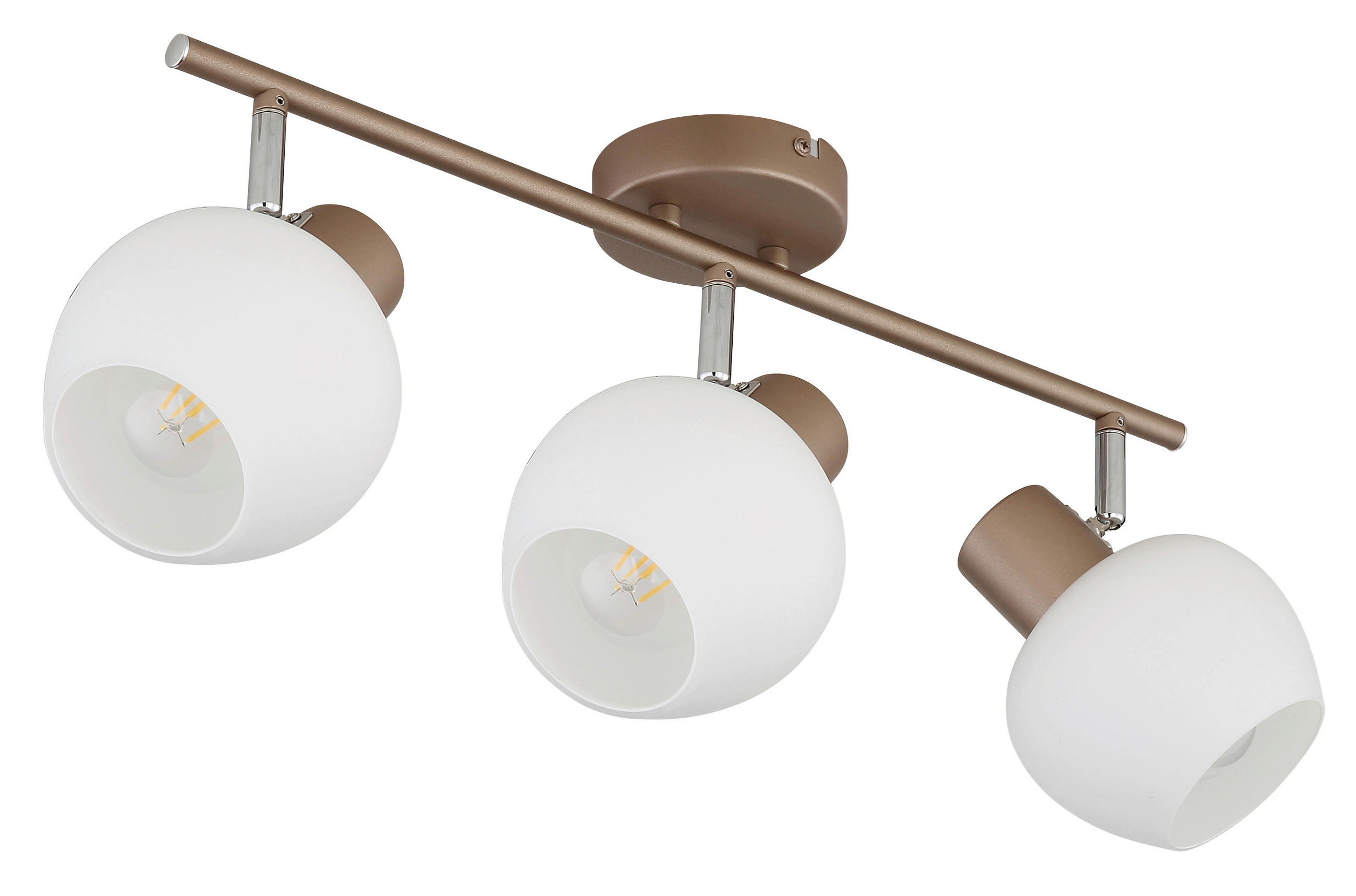 STRAHLER Eileen 50/12,5/17,5 cm  - Chromfarben/Braun, Design, Glas/Metall (50/12,5/17,5cm) - Globo