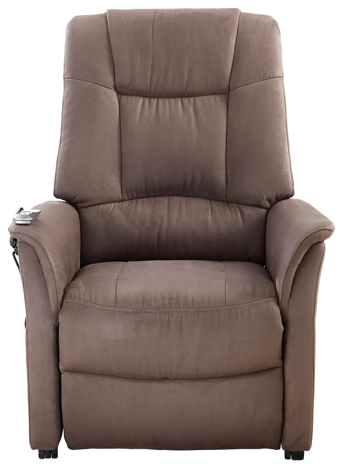 FERNSEHSESSEL  mit Relaxfunktion, Aufstehhilfe Mikrofaser Grau  - Graubraun/Schwarz, KONVENTIONELL, Kunststoff/Textil (77/85-109/87-158cm) - Cantus