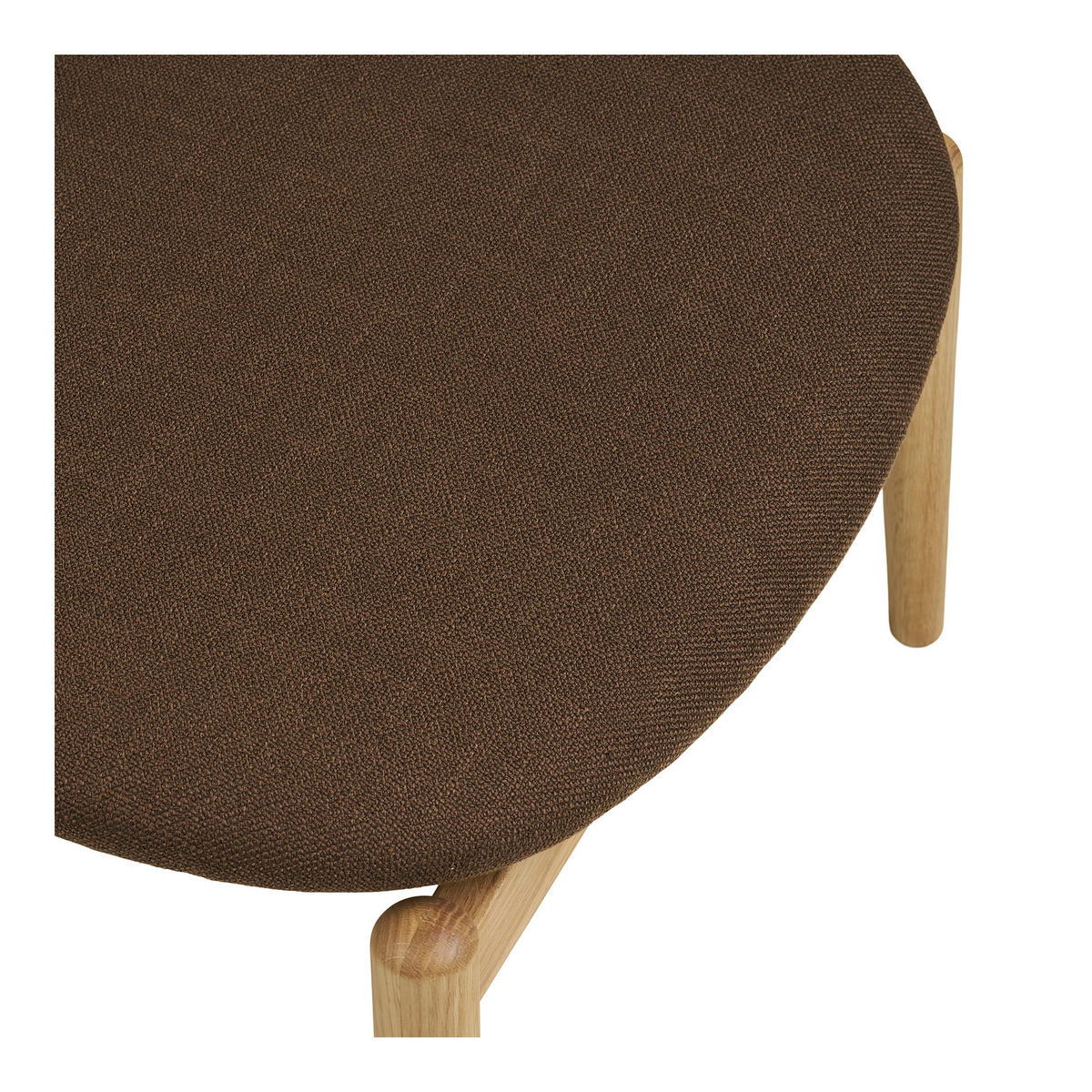 HOCKER Olvera Braun  - Eichefarben/Braun, Basics, Holz/Textil (43/53,5/38cm)