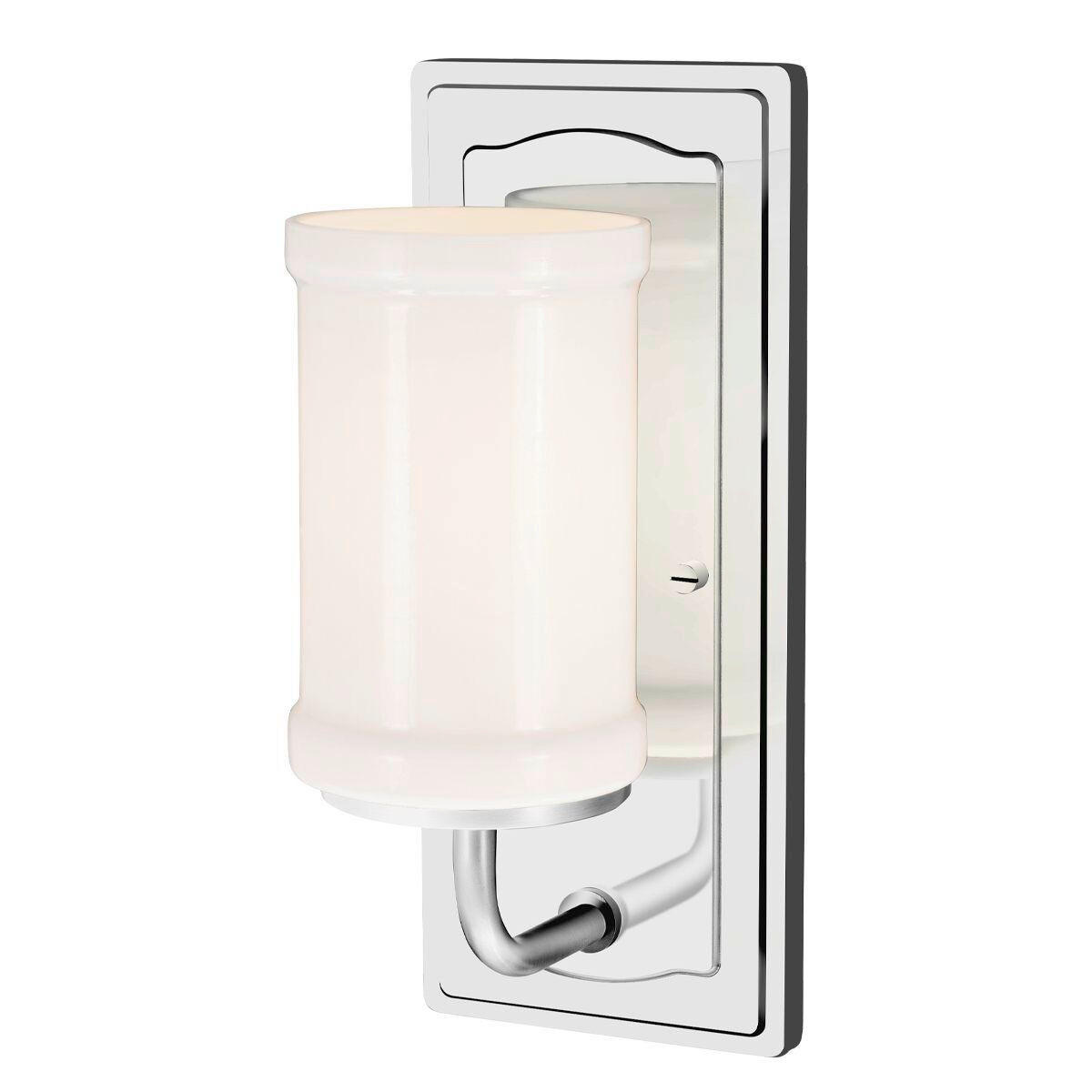 WANDLEUCHTE Kichler 30,5/12,7/15,9 cm  - Chromfarben, KONVENTIONELL, Glas/Metall (30,5/12,7/15,9cm) - Elstead Lighting