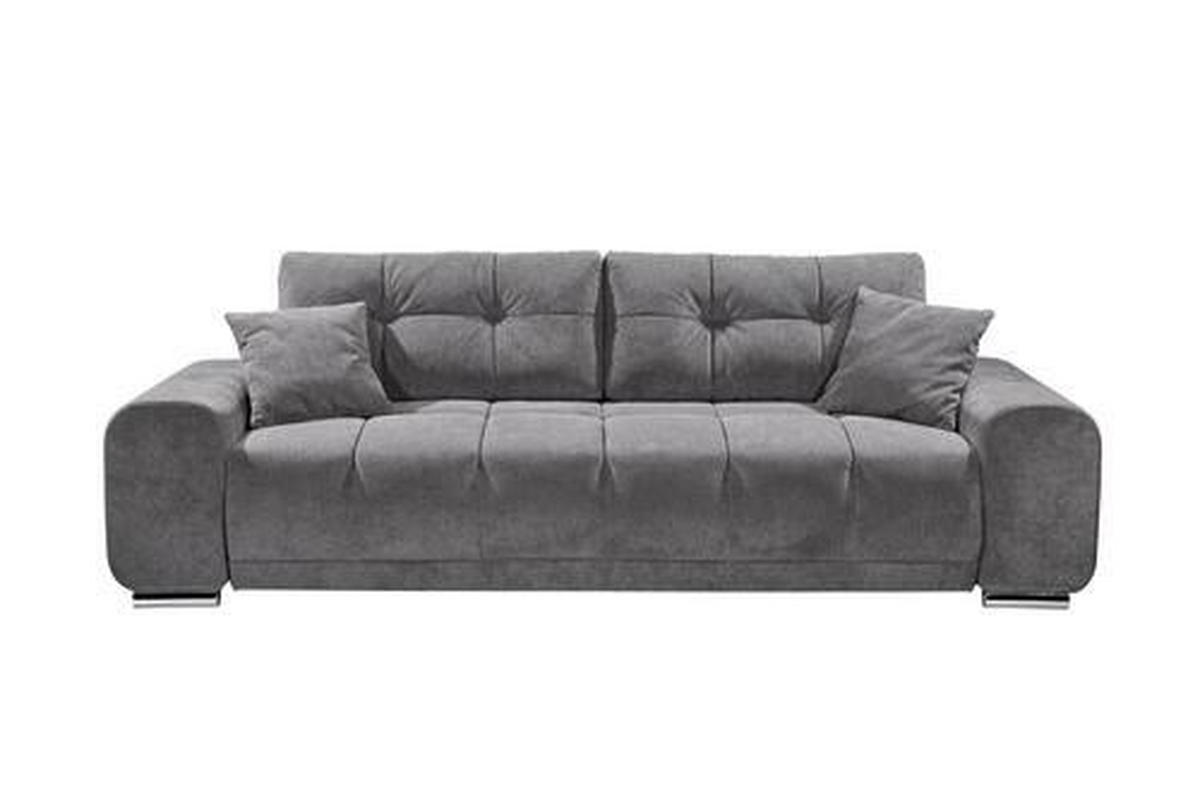 TROSJED tekstil, drvni materijal  sivo-smeđa    - sivo-smeđa/smeđa, Moderno, drvni materijal/tekstil (260/95/90cm) - Novel
