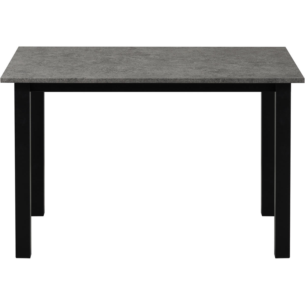 ESSTISCH 120/80/76 cm Nachbildung  Metall, Holzwerkstoff gastro- und objekttauglich rechteckig Grau  - Schwarz/Grau, MODERN, Holzwerkstoff/Metall (120/80/76cm) - MID.YOU