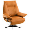 RELAXSESSEL in Leder Rostfarben  - Rostfarben/Beige, Design, Leder/Metall (92/79/82cm) - Dieter Knoll