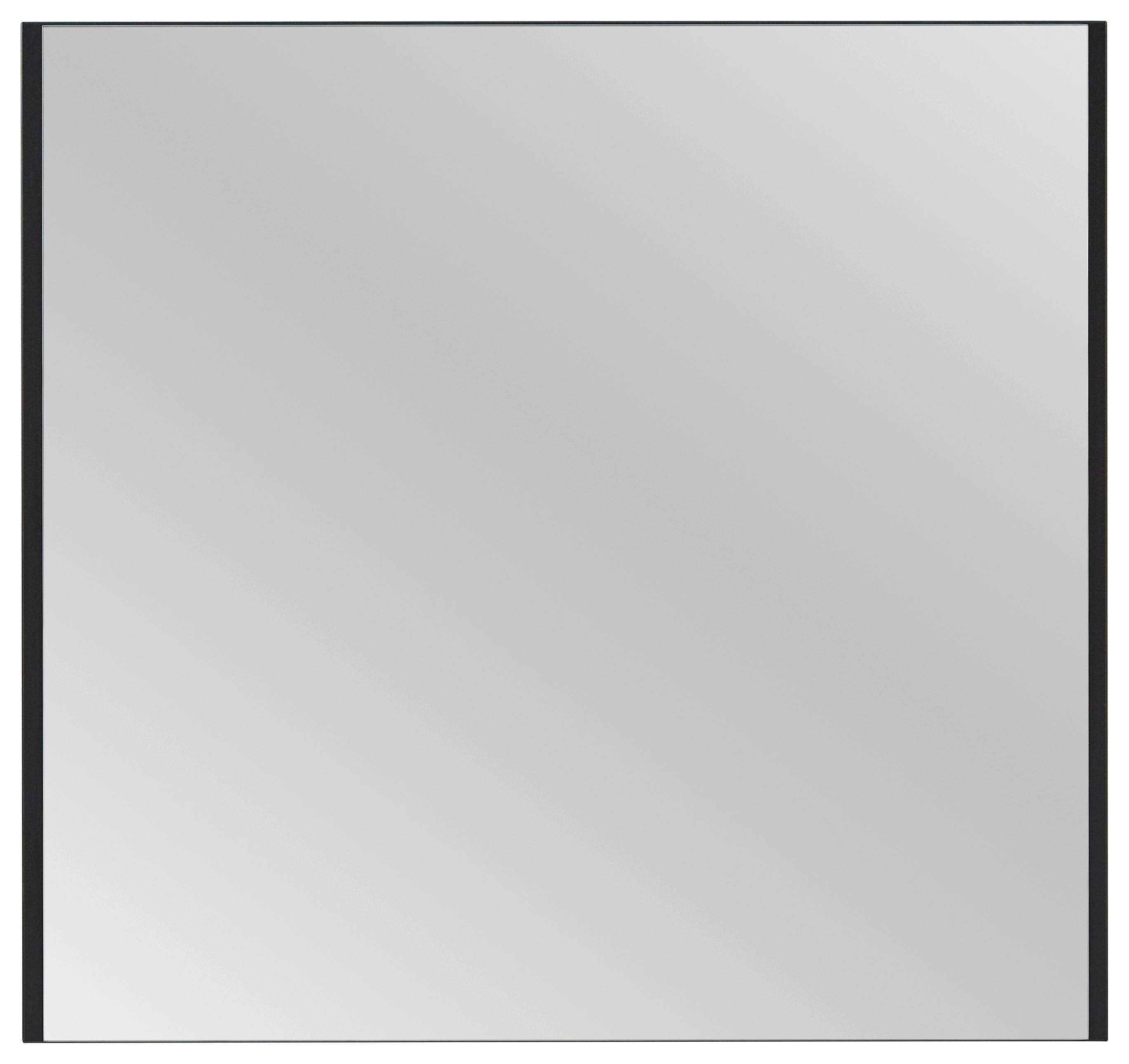 OGLINDĂ DE PERETE 87,6/82,4/2 cm    - negru, Konventionell, sticlă/material pe bază de lemn (87,6/82,4/2cm) - Voleo