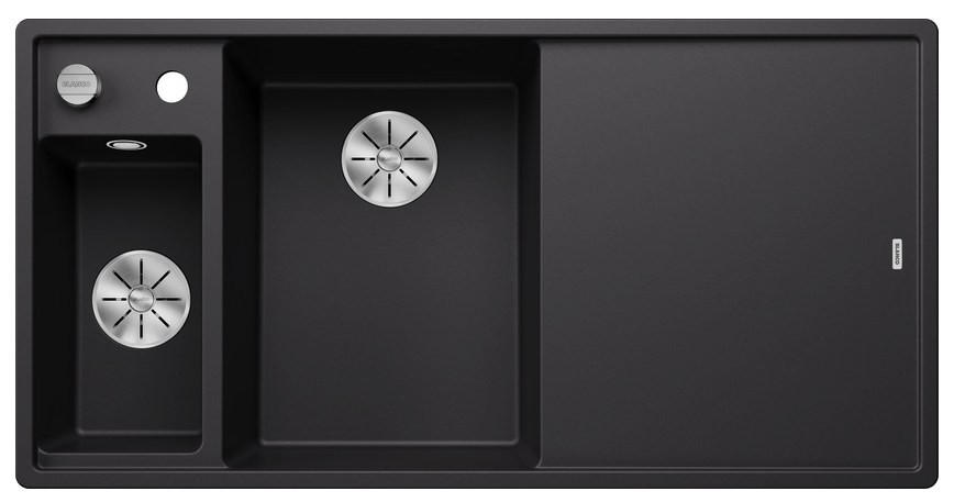 SPÜLE 525849  - Schwarz, Basics, Stein (100/20,2/50cm) - Blanco