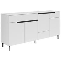 SIDEBOARD  171/85/42 cm 3 Schublade(n)  - Schwarz/Weiß, Design, Holzwerkstoff/Metall (171/85/42cm) - Xora