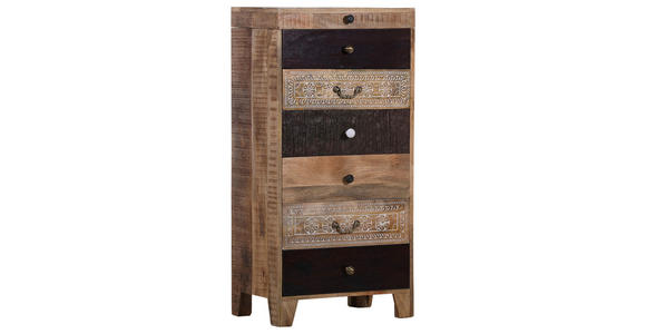 KOMMODE in 60/120/42 cm - Dunkelbraun/Braun, Design, Glas/Holz (60/120/42cm) - Landscape