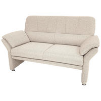 2-SITZER-SOFA Flachgewebe Creme  - Chromfarben/Creme, Design, Textil/Metall (147-172/90/89cm) - Horst AG