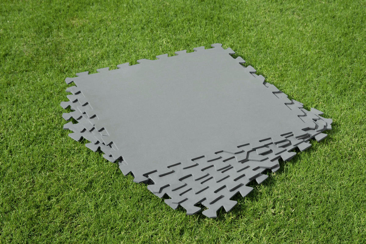 BODENSCHUTZMATTE 58639 50/50 cm  - Grau, KONVENTIONELL, Kunststoff (50/50cm) - Bestway