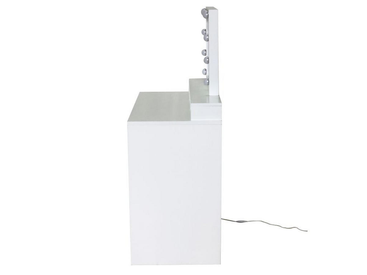 STOL ZA ŠMINKANJE bijela  - bijela, Lifestyle, staklo/drvni materijal (80/110/40cm) - Ambia Home