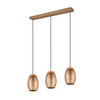 PENDELLEUCHTE Bidar 71/15/150 cm   - Goldfarben/Braun, KONVENTIONELL, Holz/Metall (71/15/150cm)