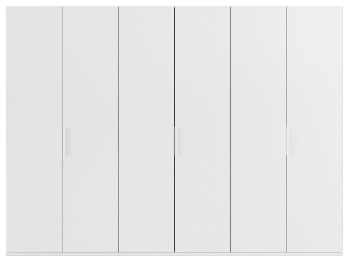 DREHTÜRENSCHRANK 301/223/61 cm,  in Weiß, 6-türig  - Weiß, Basics, Holzwerkstoff/Metall (301/223/61cm) - Novel