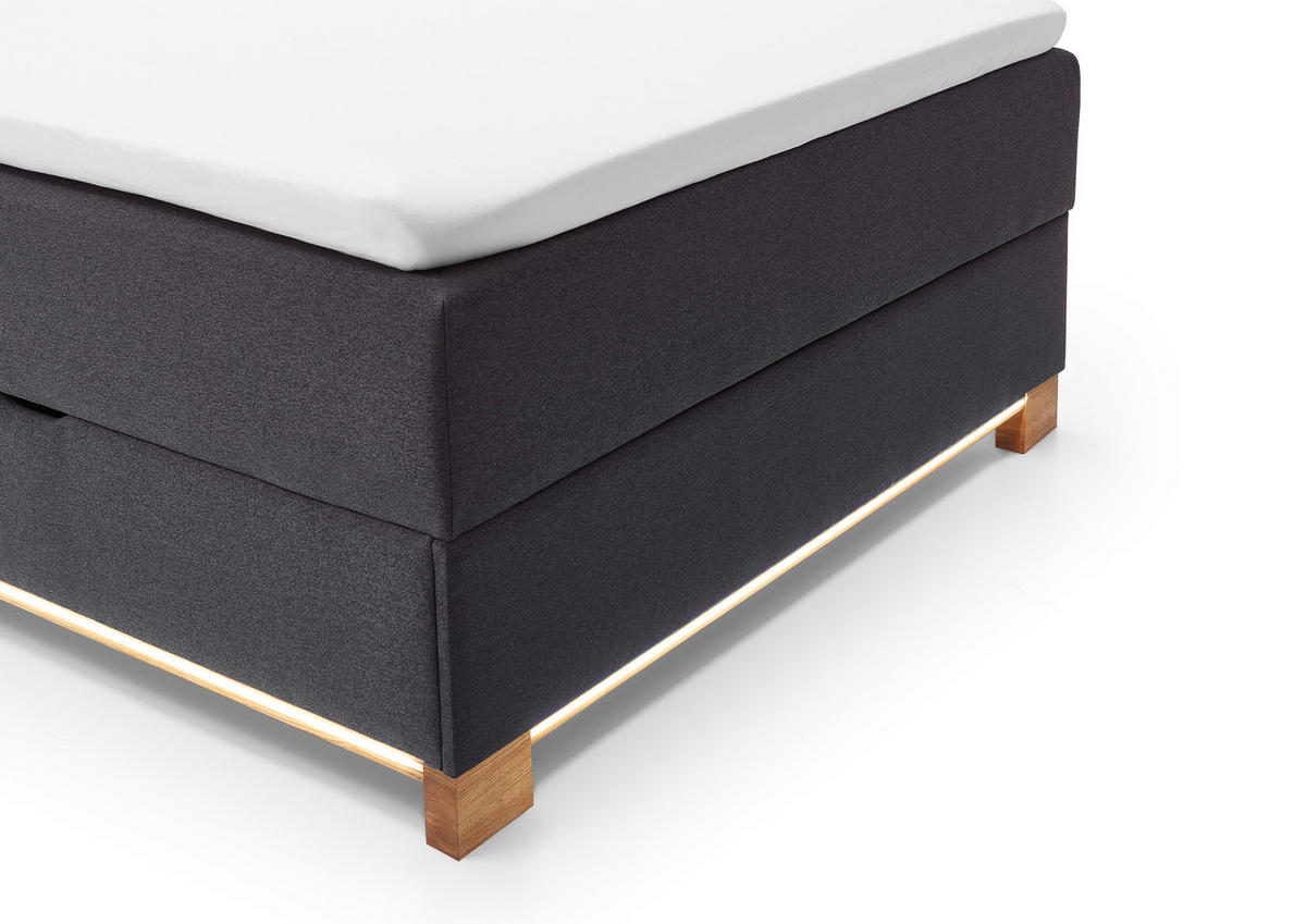 POSTEL BOXSPRING, 140/200 cm, antracitová - antracitová, Design, dřevo/kompozitní dřevo (140/200cm) - Xora