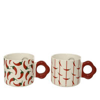 csésze,paprikás  - piros, Basics, kerámia (13/8,6/8cm)