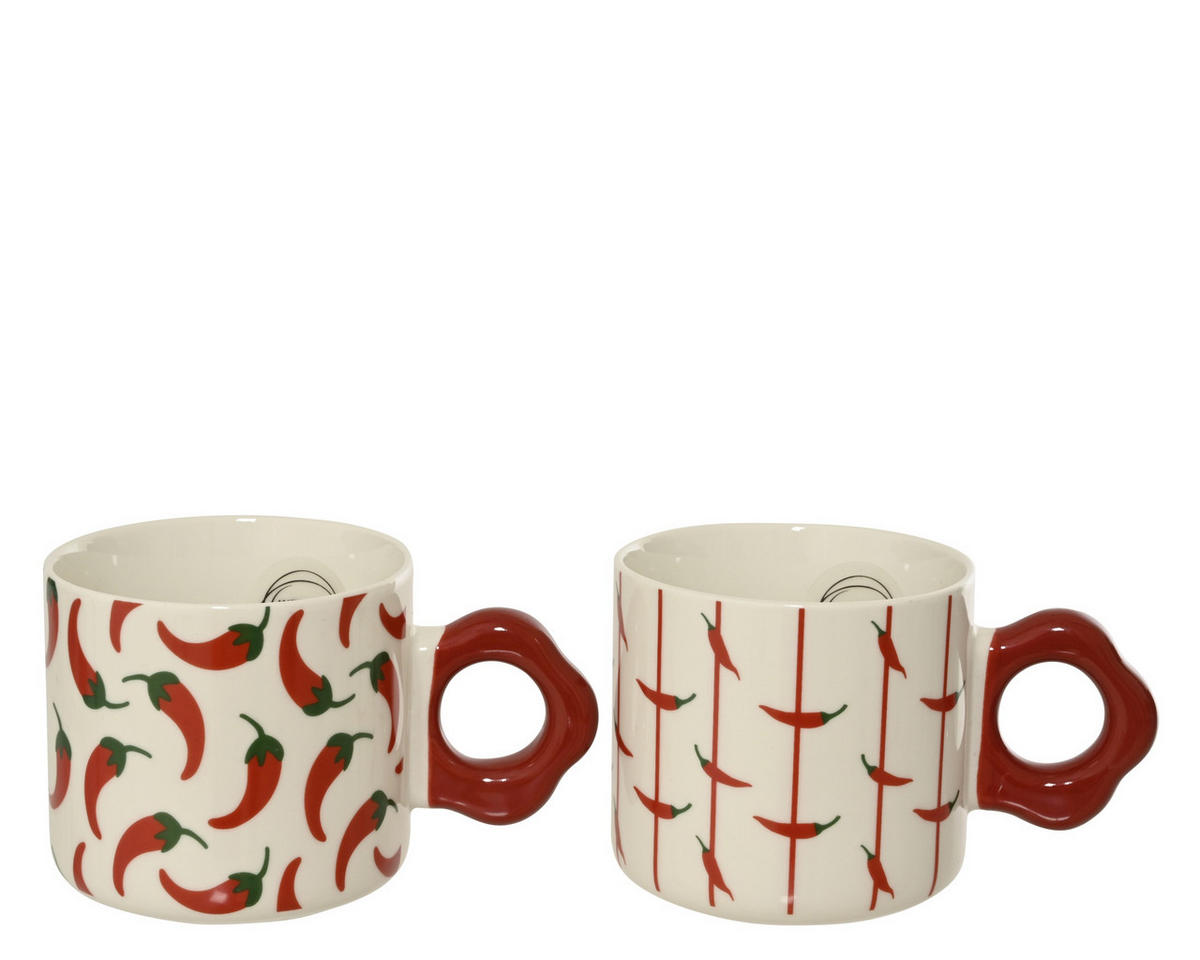 csésze,paprikás  - piros, Basics, kerámia (13/8,6/8cm)