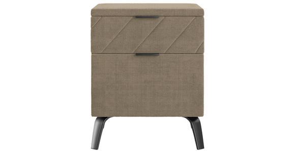NACHTKÄSTCHEN 44/55/44 cm in Cappuccino - Schwarz/Cappuccino, Design, Textil/Metall (44/55/44cm) - Esposa
