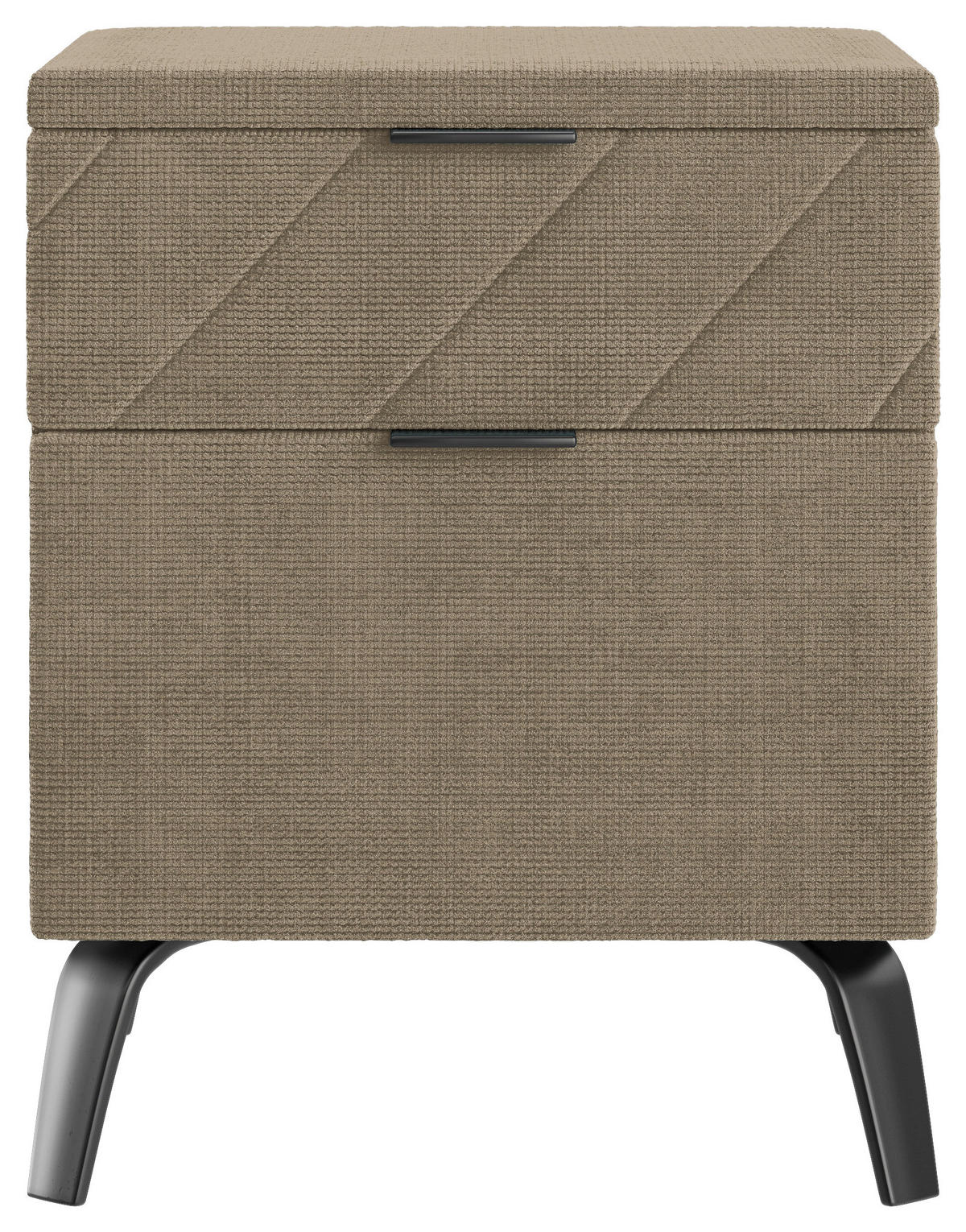 NACHTKÄSTCHEN 44/55/44 cm  in Cappuccino  - Schwarz/Cappuccino, Design, Textil/Metall (44/55/44cm) - Esposa