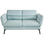2-SITZER-SOFA Flachgewebe Blau  - Blau/Schwarz, Design, Textil/Metall (178-226/83-113/96-177cm) - Dieter Knoll