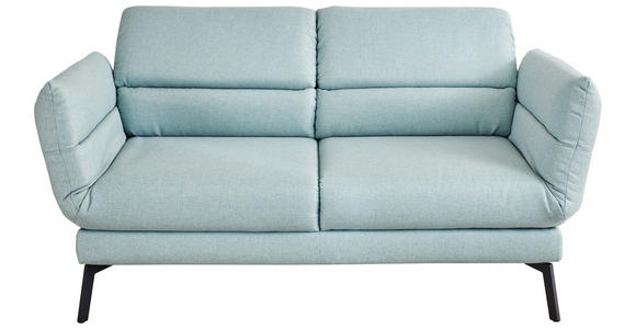 2-SITZER-SOFA Flachgewebe Blau  - Blau/Schwarz, Design, Textil/Metall (178-226/83-113/96-177cm) - Dieter Knoll